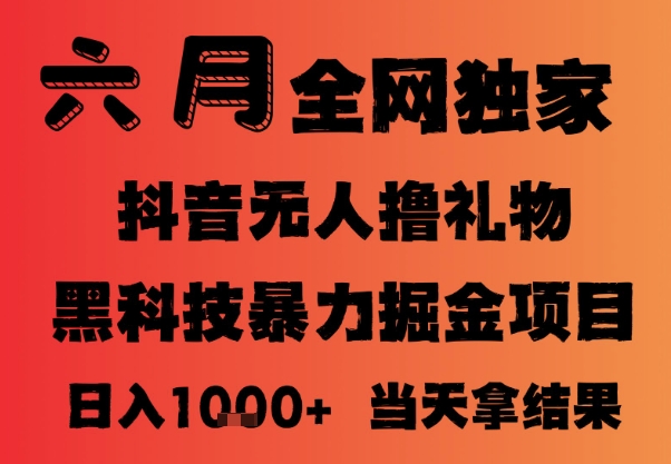 25年6月抖音无人直播最新暴力撸音浪掘金，小白可做，可批量矩阵放大，长期稳定日入1k+【揭秘】-天星云网创