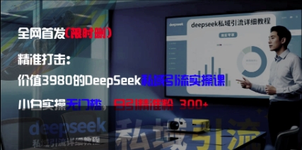 精准打击：价值3980的DeepSeek私域引流实操课，小白实操无门槛，日引精准粉300+-天星云网创