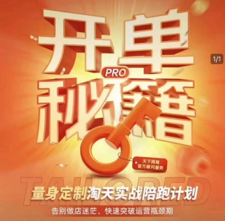淘宝开单秘籍PRO，量身定制淘天实战陪跑计划，告别做店迷茫、快速突破运营瓶颈期-天星云网创