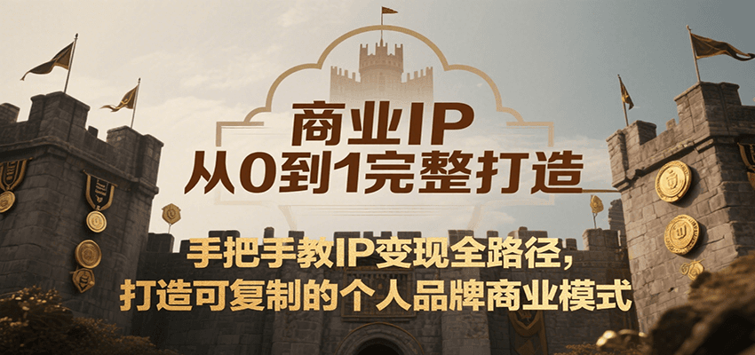 商业IP从0到1完整打造，手把手教IP变现全路径，打造可复制的个人品牌商业模式-天星云网创