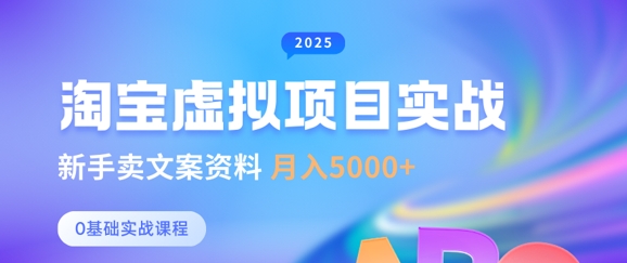 淘宝虚拟项目垂直玩法，新手卖文案资料，月入5k+-天星云网创