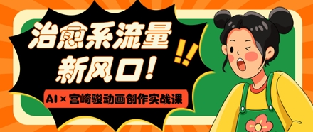 治愈系流量新风口，AI+宫崎骏动画创作实战课，从0到1打造爆款视频-天星云网创