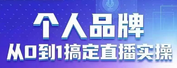 个人品牌：从0到1搞定直播实操，用直播为你的个人品牌赋能，六大实操板块，放大个人影响力-天星云网创
