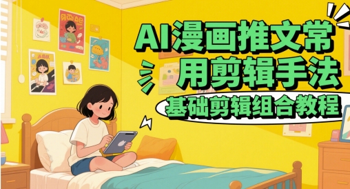 AI漫画推文常用剪辑手法，基础剪辑组合教程-天星云网创
