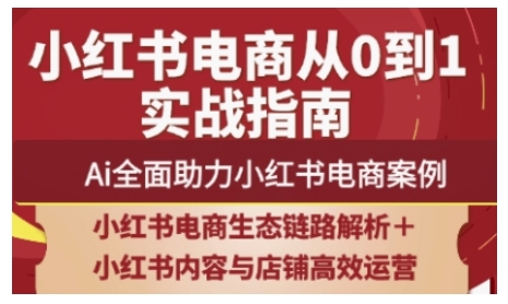 2025小红书电商全链路运营，Ai全面助力小红书电商案例-天星云网创