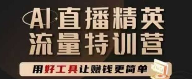 AI直播精英官方特训营，直播底层逻辑和ai实操技巧，用好工具让挣米更简单-天星云网创
