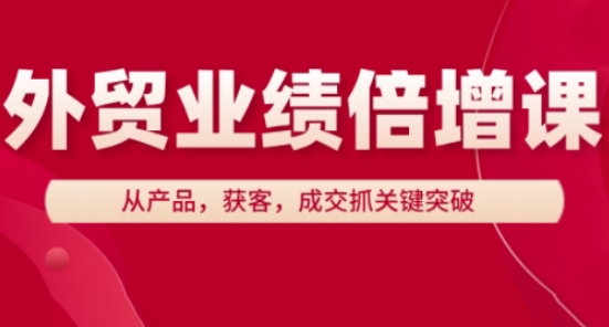 外贸业绩倍增课，从产品，获客，成交抓关键突破-天星云网创