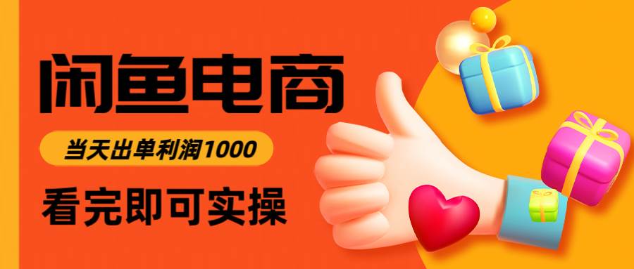 闲鱼高利润电商，入门到出单只需3小时，每天利润1000-天星云网创