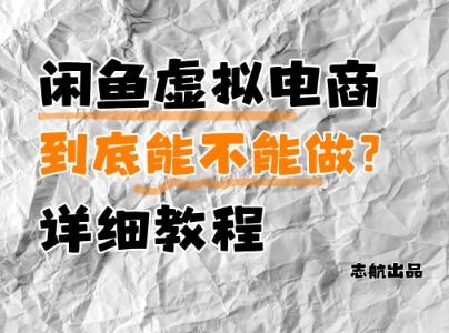 闲鱼虚拟电商，到底能不能做？详细教程-天星云网创