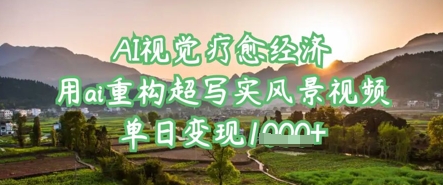 AI视觉疗愈经济：用ai重构超写实风景视频，单日变现多张-天星云网创