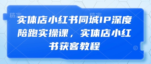 实体店小红书同城IP深度陪跑实操课，实体店小红书获客教程-天星云网创