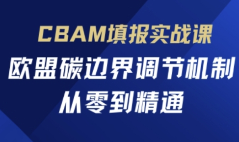 CBAM填报实战课，欧盟碳边界调节机制，从零到精通-天星云网创