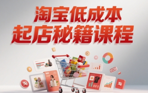 淘宝低成本起店系统课，助你快速起店，实现弯道超车-天星云网创
