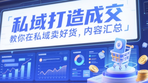 私域打造成交，教你在私域卖好货，内容汇总-天星云网创