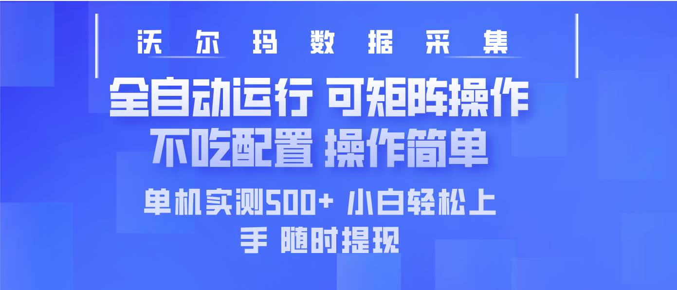 最新沃尔玛平台采集 全自动运行 可矩阵单机实测500+ 操作简单-天星云网创