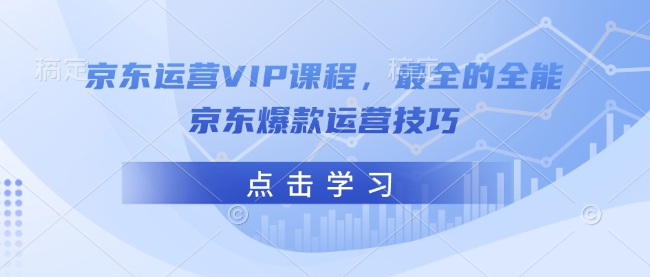 京东运营VIP课程，最全的全能京东爆款运营技巧-天星云网创