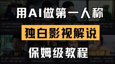 用AI做第一人称独白影视解说，手把手教学，保姆级教程-天星云网创