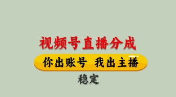 视频号直播分成，全程托管招募，单月轻松变现8k【揭秘】-天星云网创