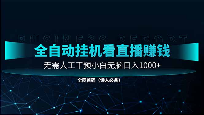 直播助手全自动看大平台直播赚钱，全自动无需人工干预，小白无脑日入1000-天星云网创