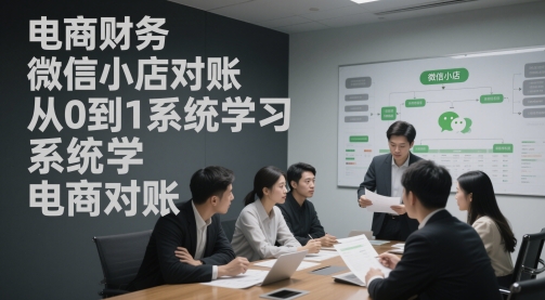 电商财务微信小店对账，从0到1系统学习电商对账-天星云网创