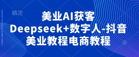 美业AI获客Deepseek+数字人-抖音美业教程电商教程-天星云网创