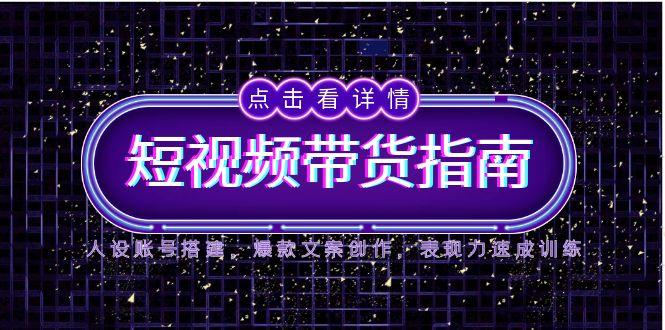 2025短视频带货指南，人设账号搭建，爆款文案创作，表现力速成训练-天星云网创