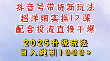 2025全新升级抖音带货玩法，一天纯利四位数，从剪辑到选品再到发布投流，超详细玩法揭秘-天星云网创
