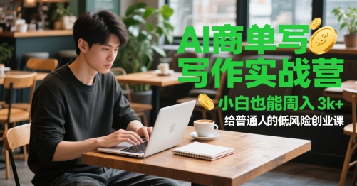 AI商单写作实战营，小白也能周入3k+，给普通人的低风险创业课-天星云网创