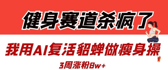 健身赛道杀疯了？我用AI复活貂蝉做瘦身操，3周涨粉8W-天星云网创