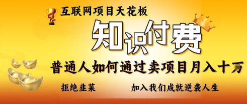 互联网项目天花板，知付付费项目，普通人如何通过卖项目月入十个，拒绝韭菜【揭秘】-天星云网创