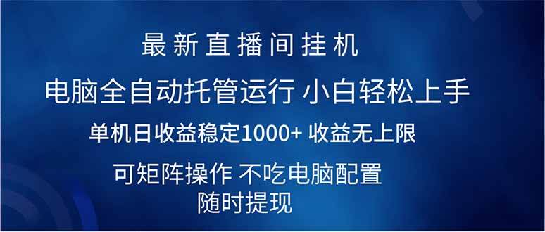2025直播间最新玩法单机日入1000+ 全自动运行 可矩阵操作-天星云网创