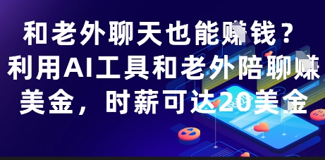 和老外聊天也能挣钱？利用AI工具和老外陪聊挣美金，时薪可达20刀-天星云网创