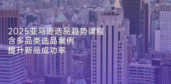 2025亚马逊选品趋势课程，含多品类选品案例，提升新品成功率-天星云网创