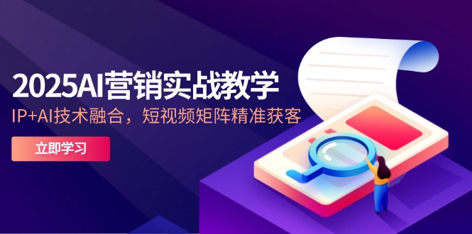2025AI营销实战教学-5月，IP+AI技术融合，短视频矩阵精准获客-天星云网创