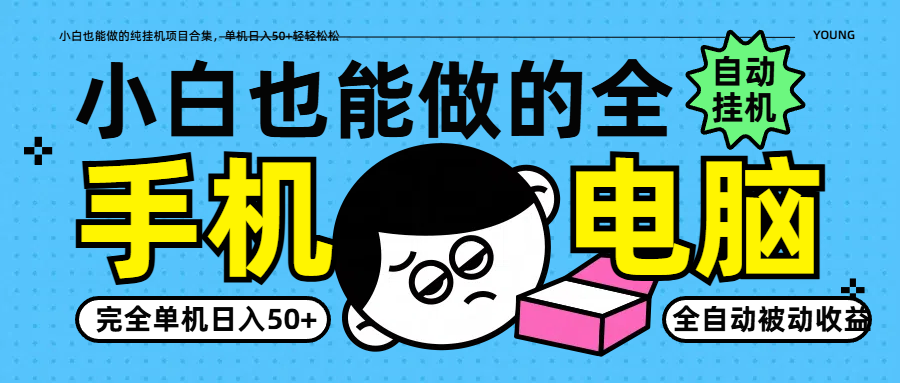 小白也能做的纯挂机项目合集，单机日入50+轻轻松松-天星云网创