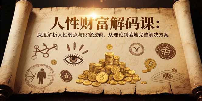 人性财富解码课6.0：深度解析人性弱点与财富逻辑，理论到落地完整解决方案-天星云网创