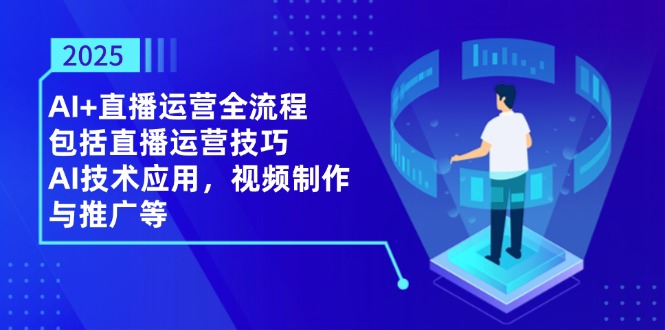 2025AI+直播运营全流程，包括直播运营技巧，AI技术应用，视频制作与推广等-天星云网创