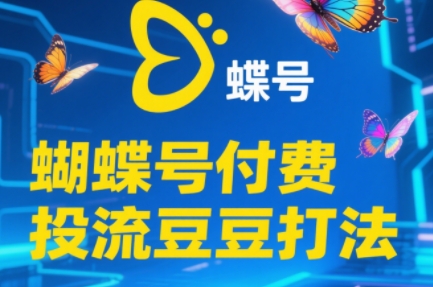 渔财老师·2025蝴蝶号付费投流豆豆打法-天星云网创