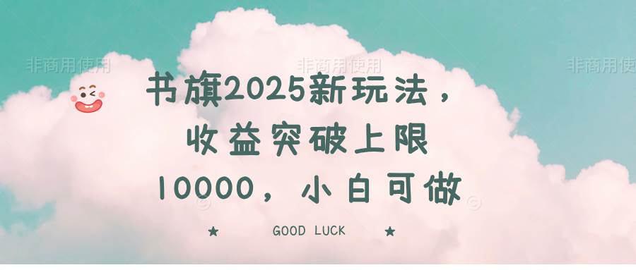 书旗2025新玩法，收益突破上限10000，小白可做-天星云网创