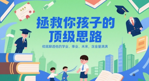 付费文章：拯救你孩子的顶级思路，彻底聊透他的学业、事业、未来，含金量满满-天星云网创