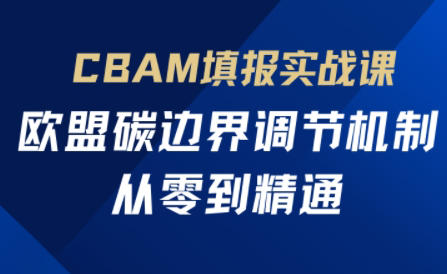 欧盟CBAM填报实战从零到精通-天星云网创