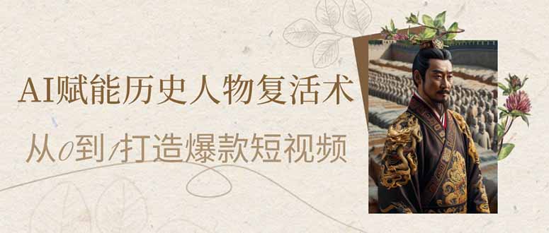 AI赋能历史人物复活术：从0到1打造爆款短视频-天星云网创