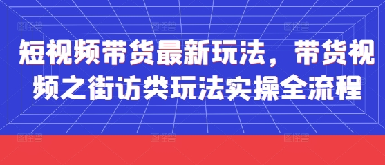 短视频带货最新玩法，带货视频之街访类玩法实操全流程-天星云网创