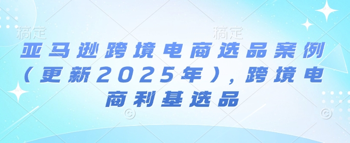 亚马逊跨境电商选品案例(更新2025年3月)，跨境电商利基选品-天星云网创