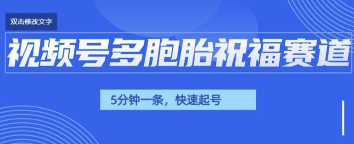 视频号最近爆火赛道，五胞胎送福，圈粉中老年，快速涨粉起号带货-天星云网创