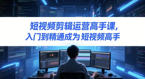 短视频剪辑运营高手课，入门到精通成为短视频高手-天星云网创