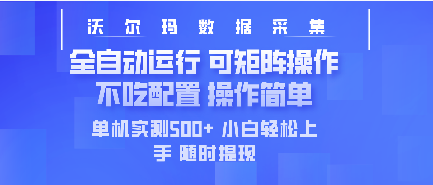 最新沃尔玛平台采集 全自动运行 可矩阵单机实测500+ 操作简单-天星云网创