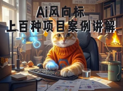 Ai风向标-附100种项目案例玩法-0基础小白到大神ai视频商业应用教学-天星云网创