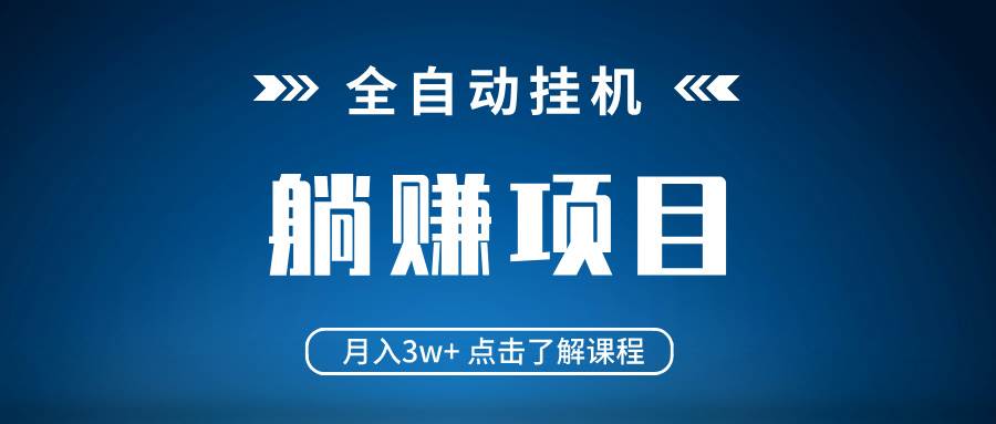 全自动挂机项目 月入3w+ 真正躺平项目 不吃电脑配置 当天见收益-天星云网创