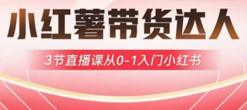 小红薯达人带货启航计划，3节直播课从0-1入门小红书知源共链|免费获取全站资源|免费视频资源|无会员免费资源平台|无限制资源下载|免费赚钱平台|小程序赚钱|赚钱项目网站|免费看视频获取奖励|免费资源下载|免费视频赚钱知源共链